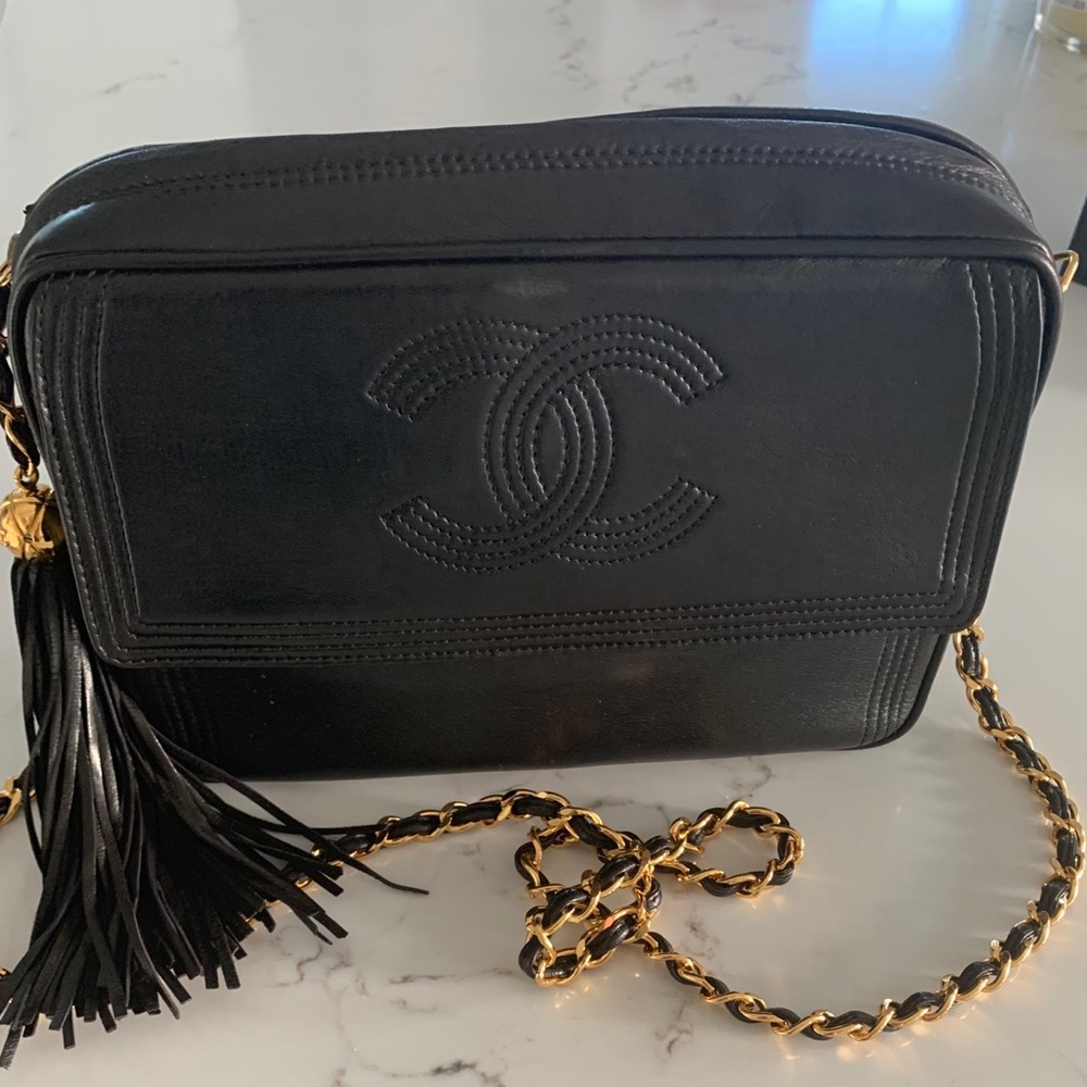 Chanel Vintage CC Camera Bag with Tassel